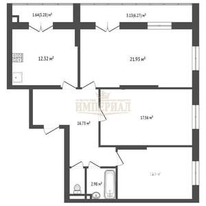 3-к квартира, вторичка, 91м2, 4/14 этаж