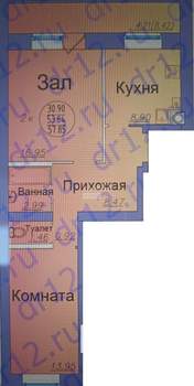 2-к квартира, вторичка, 58м2, 5/9 этаж