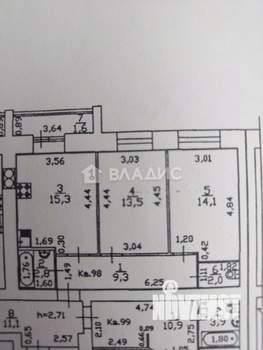 2-к квартира, вторичка, 86м2, 9/9 этаж