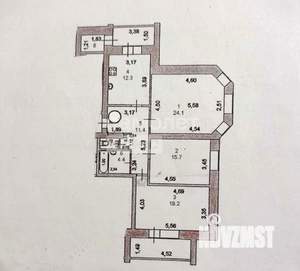 3-к квартира, вторичка, 96м2, 4/7 этаж