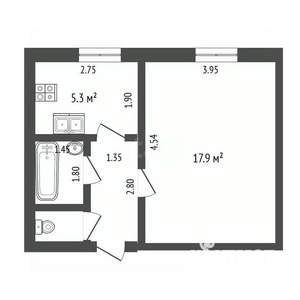 1-к квартира, вторичка, 31м2, 3/4 этаж