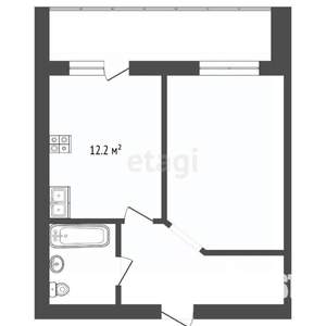1-к квартира, вторичка, 43м2, 10/14 этаж