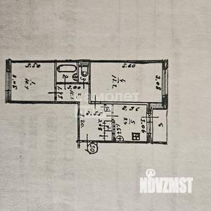 2-к квартира, вторичка, 52м2, 5/5 этаж