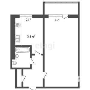 1-к квартира, вторичка, 30м2, 3/5 этаж
