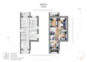 3-к квартира, строящийся дом, 74м2, 6/9 этаж