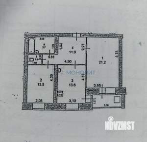 2-к квартира, вторичка, 66м2, 8/10 этаж