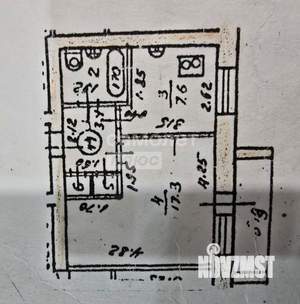 1-к квартира, вторичка, 36м2, 2/5 этаж