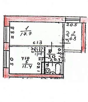 2-к квартира, вторичка, 42м2, 2/5 этаж