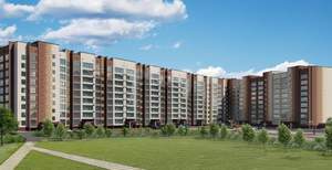 1-к квартира, строящийся дом, 41м2, 6/9 этаж