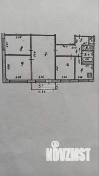 4-к квартира, вторичка, 58м2, 2/5 этаж