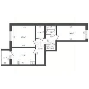 2-к квартира, вторичка, 65м2, 5/10 этаж