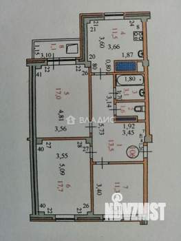 3-к квартира, вторичка, 76м2, 10/12 этаж