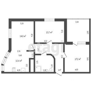 3-к квартира, вторичка, 97м2, 9/10 этаж