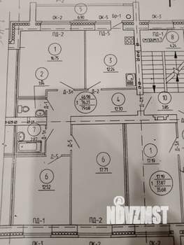 3-к квартира, сданный дом, 80м2, 8/9 этаж