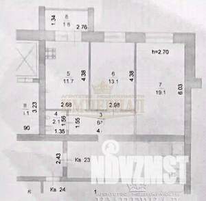 2-к квартира, вторичка, 70м2, 2/5 этаж