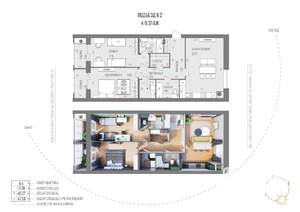2-к квартира, строящийся дом, 95м2, 6/9 этаж