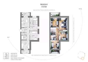 3-к квартира, строящийся дом, 74м2, 7/9 этаж