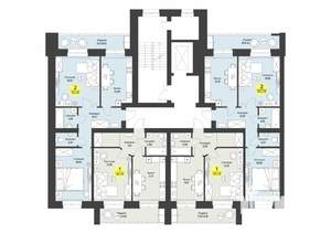 1-к квартира, строящийся дом, 40м2, 8/9 этаж