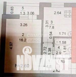 1-к квартира, вторичка, 33м2, 6/6 этаж