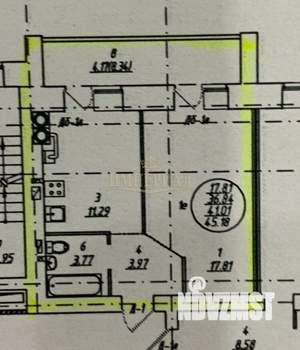 1-к квартира, вторичка, 45м2, 5/14 этаж