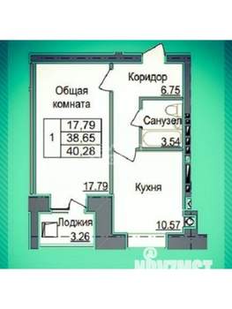 1-к квартира, сданный дом, 41м2, 4/8 этаж