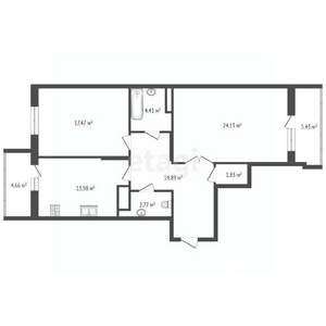 2-к квартира, вторичка, 85м2, 7/9 этаж