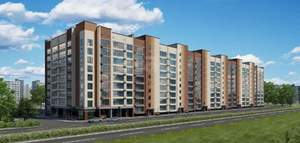 1-к квартира, строящийся дом, 41м2, 6/9 этаж