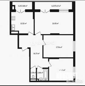 3-к квартира, вторичка, 85м2, 3/14 этаж