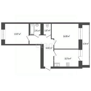 2-к квартира, вторичка, 58м2, 4/9 этаж