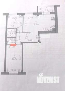 2-к квартира, вторичка, 65м2, 3/6 этаж