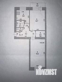 2-к квартира, вторичка, 47м2, 3/5 этаж
