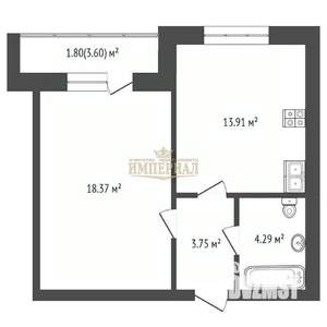 1-к квартира, вторичка, 44м2, 4/10 этаж