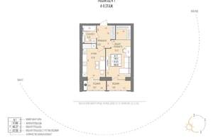 1-к квартира, вторичка, 49м2, 9/9 этаж