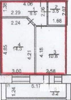 1-к квартира, вторичка, 39м2, 5/9 этаж