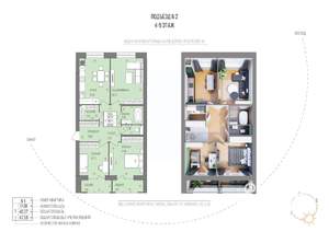 3-к квартира, строящийся дом, 88м2, 6/9 этаж