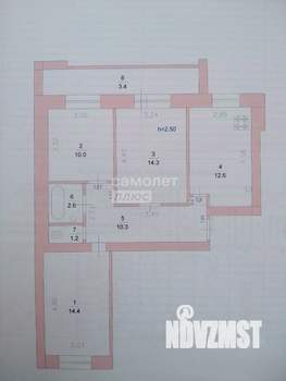 3-к квартира, вторичка, 69м2, 2/10 этаж