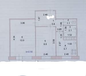 2-к квартира, вторичка, 38м2, 1/5 этаж