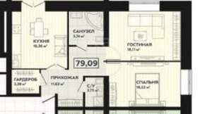 2-к квартира, вторичка, 79м2, 2/8 этаж