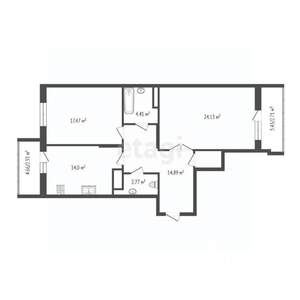 2-к квартира, вторичка, 85м2, 6/9 этаж
