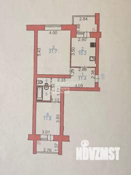 2-к квартира, вторичка, 64м2, 1/5 этаж