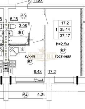 1-к квартира, вторичка, 37м2, 2/4 этаж