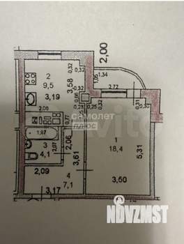 1-к квартира, вторичка, 40м2, 1/5 этаж