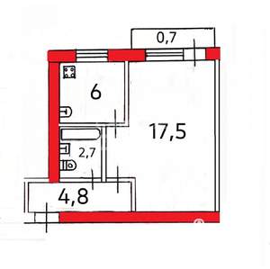 1-к квартира, вторичка, 31м2, 3/4 этаж
