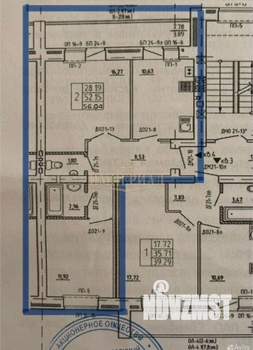 2-к квартира, сданный дом, 56м2, 4/9 этаж