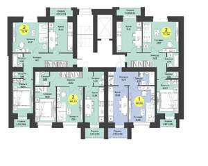 2-к квартира, сданный дом, 67м2, 7/10 этаж