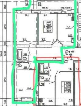 3-к квартира, вторичка, 86м2, 6/9 этаж