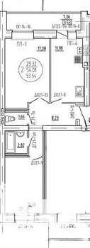2-к квартира, вторичка, 58м2, 4/9 этаж