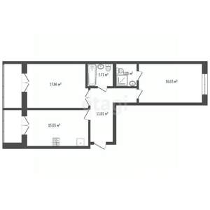 2-к квартира, вторичка, 70м2, 8/9 этаж