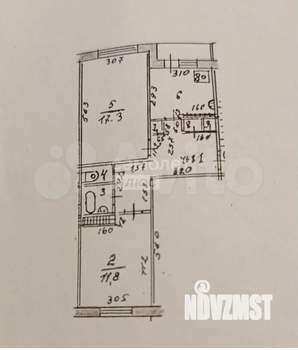 2-к квартира, вторичка, 54м2, 4/5 этаж