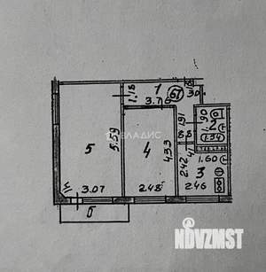 2-к квартира, вторичка, 43м2, 2/5 этаж